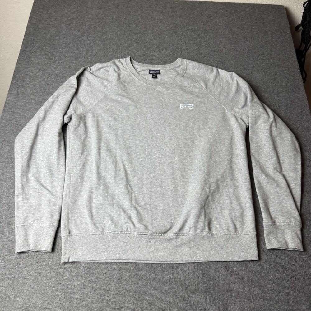 Patagonia Pastel P-6 Label Ahnya Crew Sweatshirt Gray sz XL Organic EUC Gray